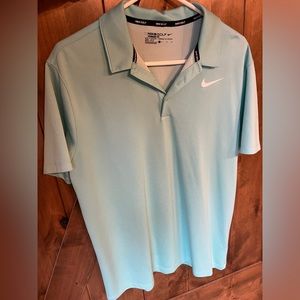 Men’s Nike golf polo dri-fit size large , teal and white